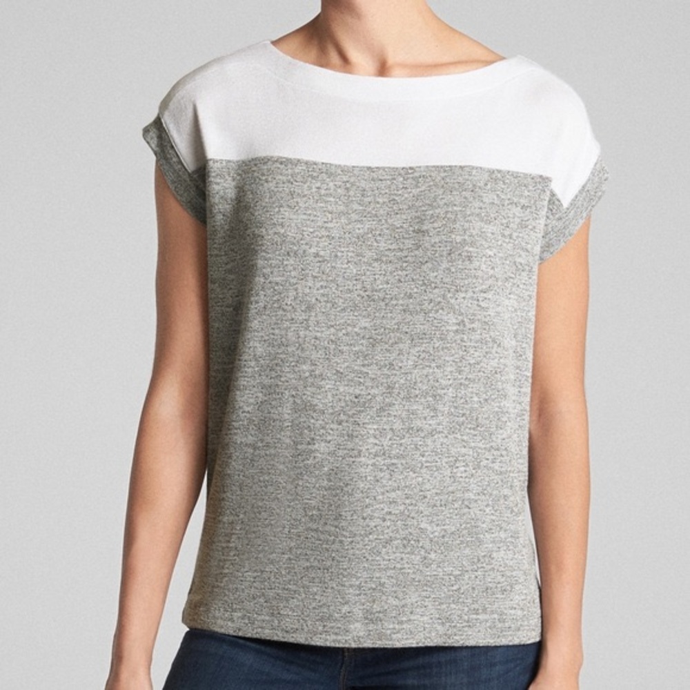 GAP Softspun Colorblock Boatneck T-Shirt - Small